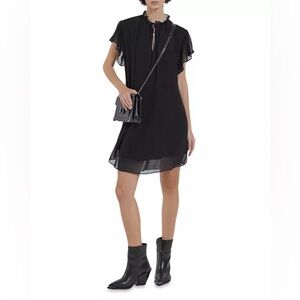 NWT The Kooples | Vaporous Flutter Sleeve Dress